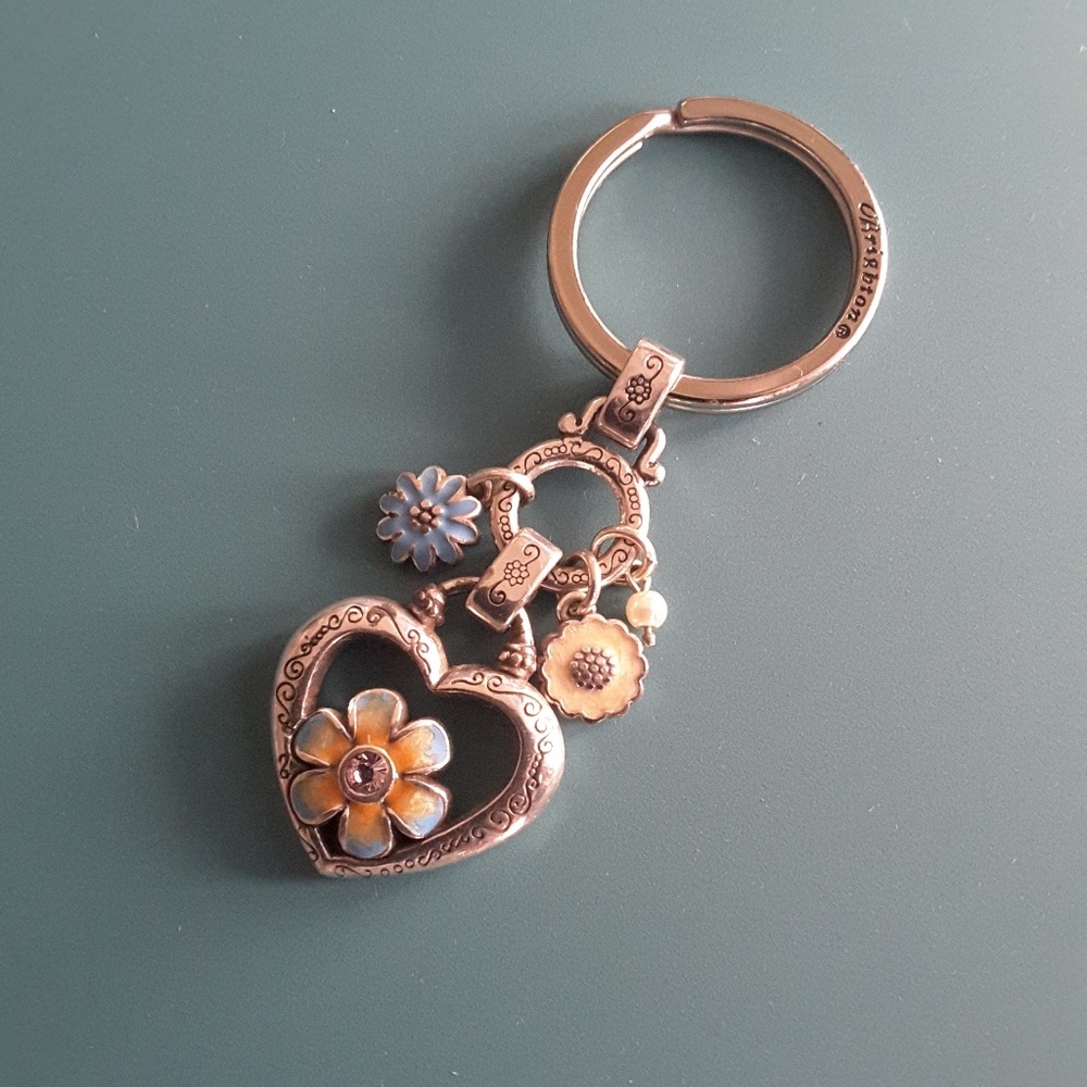 Brighton Heart Flower Keychain Bag Charm